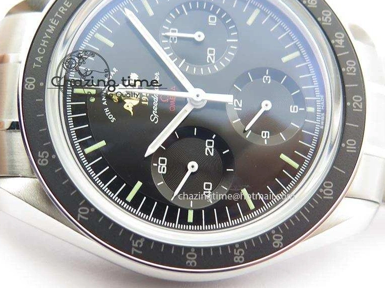 0516 Refined Speedmaster 50th Anniversary Black Dial On SS Bracelet 8232